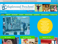 Tablet Screenshot of maplewoodpreschool.com